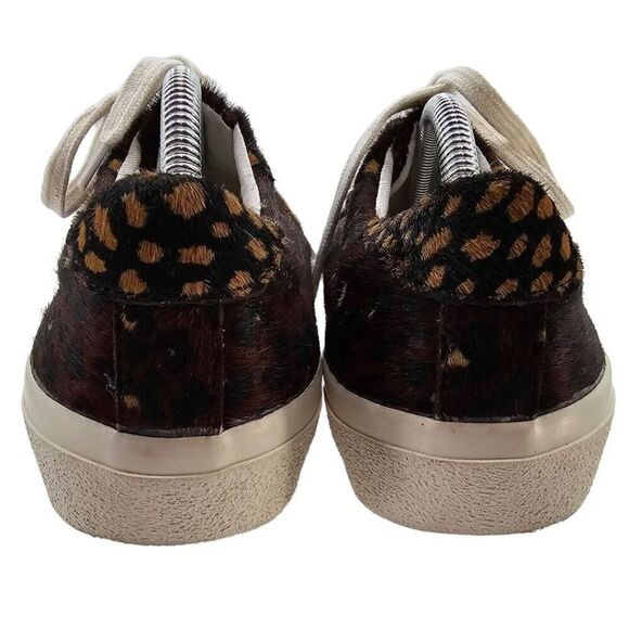 Madewell Womens 5.5 Sidewalk Low Top Sneakers in Painted Leopard Colorblock Calf - Picture 13 of 15